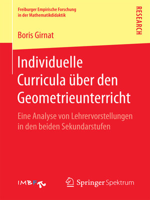 cover image of Individuelle Curricula über den Geometrieunterricht